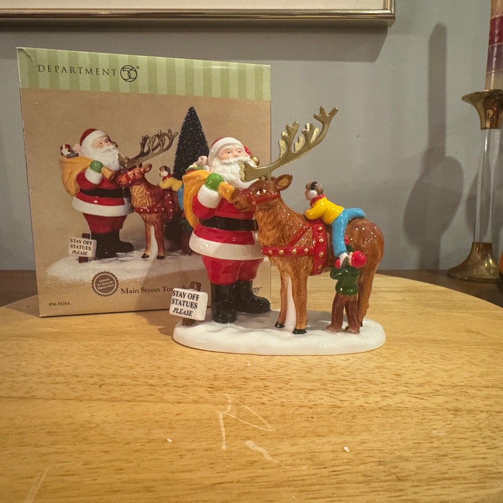 Department 56 Main Street Town Santa Statue Snow Village Dept 56 in Box